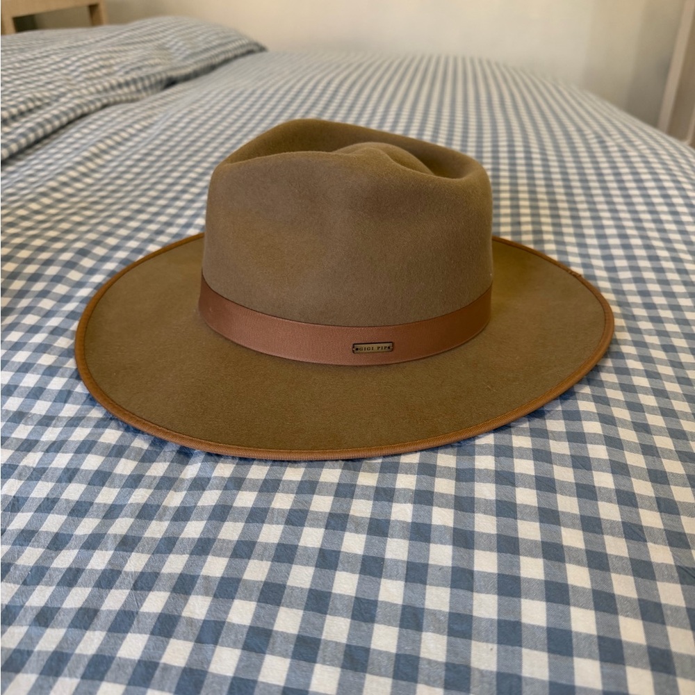 GIGI PIP Tan Wide-Brim Hat